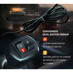 Lampa LED ostrzegawcza na dach auta kogut 111 cm